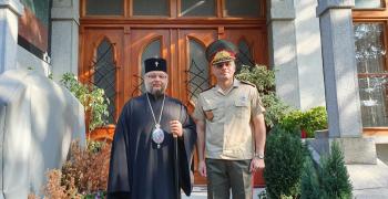 Ген. Шопов на среща с митрополит Киприан в Стара Загора