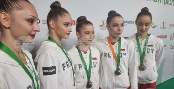 Шампионките от ансамбъла по художествена гимнастика: "Чувстваме се прекрасно, че успяхме да защитим именно тази титла"