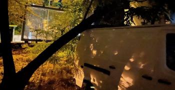 В Стара Загора отстраниха голям клон, паднал върху микробус
