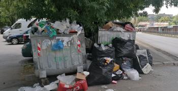 Препълнени контейнери до Руския пазар в Стара Загора