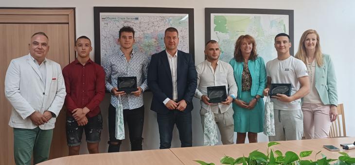 Кметът Живко Тодоров поздрави старозагорски медалисти от Световното първенство по ММА в Абу Даби