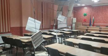 Наводниха се стаи в старозагорско училище, предстои ремонт 