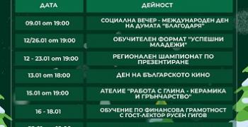 Международният младежки център с богата програма през януари