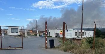Пожар в Регионалното депо за отпадъци край село Ракитница
