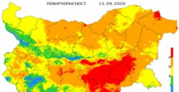 Опасност от пожари и за област Стара Загора