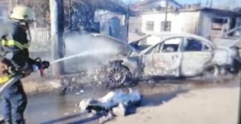 Пожар в автосервиз в Преславен