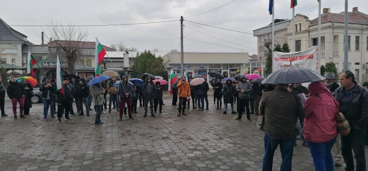 Протест в Гълъбово