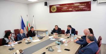 В ТрУ се проведе работна среща с министъра на образованието и науката проф. д-р Сашо Пенов