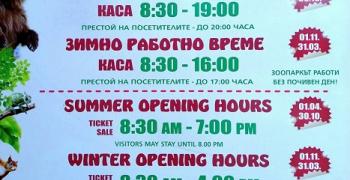 Зоопарк Стара Загора вече е със зимно работно време 