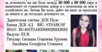 Благотворителен концерт "Заедно за Снежка" ще се проведе в Гурково