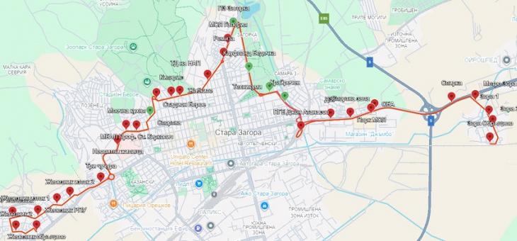 Нова автобусна линия № 71 за първи път ще свърже кварталите „Железник" и „Зора" със Стадиона и Аязмото   