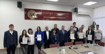 Студенти на Тракийски университет - първенци от международното състезание по математика "Европейско кенгуру"