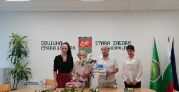 В Община Стара Загора се проведе среща с културните дейци Христо Златев и Мина Пеева
